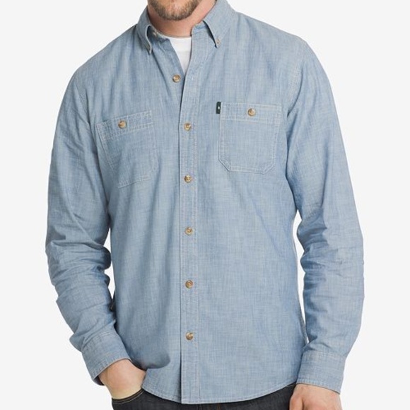 G.H. Bass & Co. Other - G.H. Bass Co Men's Light Blue Chambray Shirt Sz L